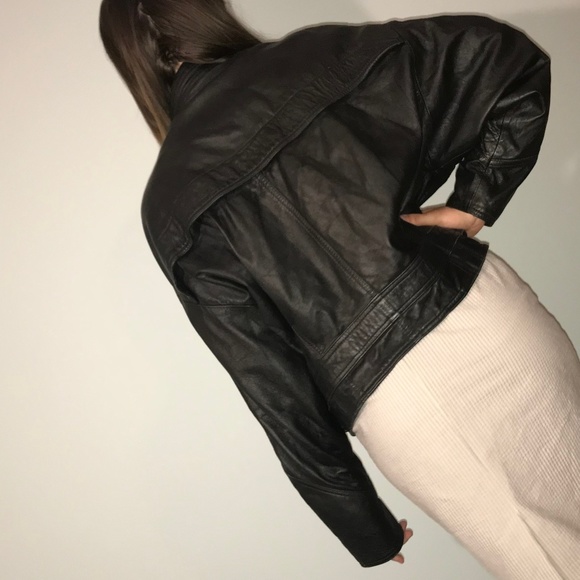 Vintage Vera Pelle Leather Bomber Jacket - Picture 5 of 6